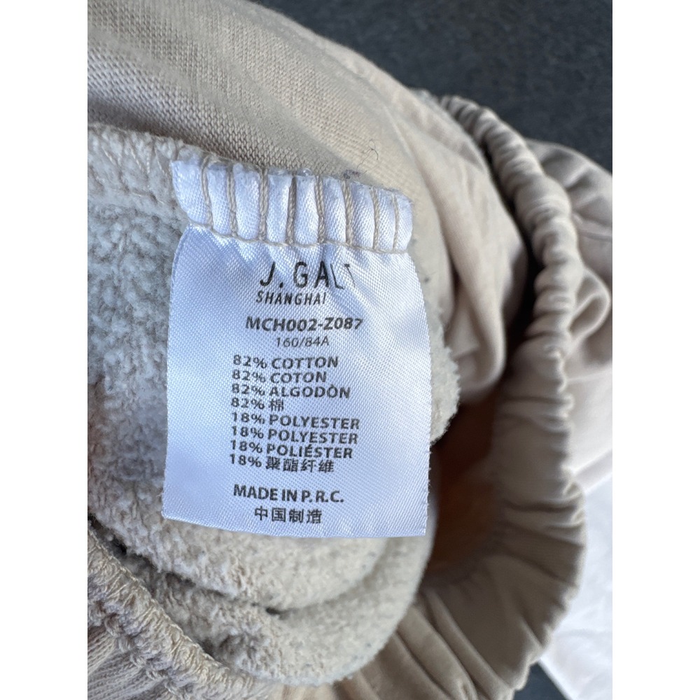 John Galt Brandy Melville Beige Jogger Sweatpants MCH002-Z087 Tan Fleece Pockets - Picture 3 of 7
